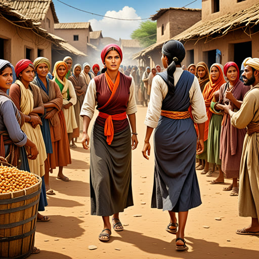 ਇਕ ਛੋਟੇ ਪਿੰਡ ਵਿੱਚ, ਇੱਕ ਆਦਮੀ ਸੀ ਜਿਸਦਾ ਨਾਮ ਰਾਜ ਸੀ ਜੋ ਕਿ ਇੱਕ ਕੀਮਤੀ ਮਾਲਾ ਚੋਰੀ ਕਰਨ ਦੇ ਇਲਜ਼ਾਮ ਵਿੱਚ ਫਸ ਗਿਆ ਸੀ। ਪੇਂਡ ਦੀਆਂ ਕਿਸਾਨਾਂ ਨੇ, ਇੱਕ ਨੇੜੀ ਮਤਲਬੀ ਦੇ ਰਹਿਣ ਵਾਲੇ ਦੀ ਆਗਵਾਈ 'ਚ, ਉਸ ਉੱਤੇ ਫੁਰਤੀ ਨਾਲ ਦੋਸ਼ ਲਾਇਆ। ਪਰ ਰਾਜ ਜਾਣਦਾ ਸੀ ਕਿ ਉਹ ਬੇਗੁਨਾਹ ਹੈ ਅਤੇ ਉਹਨਾਂ ਉੱਤੇ ਇਲਜ਼ਾਮ ਲਾਉਣ ਵਾਲੇ ਦੀਆਂ ਚਾਲਾਂ ਦਾ ਪਤਾ ਕਰਨ ਲਈ ਫੈਸਲਾ ਕੀਤਾ। ਲੰਮੇ ਸੋਧ ਤੋਂ ਬਾਅਦ, ਉਸਨੇ ਪਤਾ ਲਗਾਇਆ ਕਿ ਨੇੜੀ ਨੇ ਮਾਲਾ ਚੁਰਾਈ ਸੀ ਤਾਂ ਜੋ ਉਸਨੂੰ ਫਾਸ ਕਰ ਸਕੇ। ਇਸ ਸਬੂਤ ਨਾਲ, ਰਾਜ ਨੇ ਪੇਂਡੀਆਂ ਦਾ ਸਾਹਮਣਾ ਕੀਤਾ ਅਤੇ ਆਪਣੇ ਆਪ ਨੂੰ ਬਚਾਇਆ। ਉਸ ਦਿਨ ਤੋਂ, ਪੇਂਡੀਆਂ ਨੇ ਸਿੱਖਿਆ ਕਿ ਬਿਨਾਂ ਸਬੂਤ ਦੇ ਦੂਜਿਆਂ ਨੂੰ ਦੋਸ਼ ਨਹੀਂ ਦੇਣਾ ਚਾਹੀਦਾ।